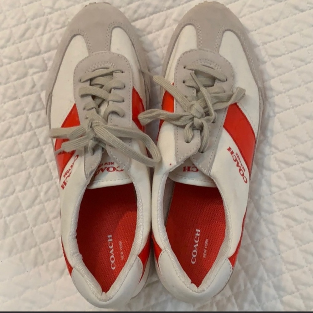 Coach Shoes in red and white